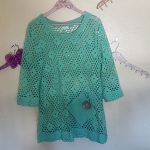 Weaved see through top